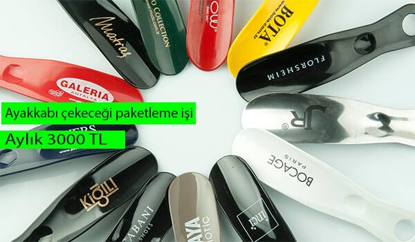 evde ayakkabı çekeceği paketleme i̇şi 1 ayakkabı çekeceği