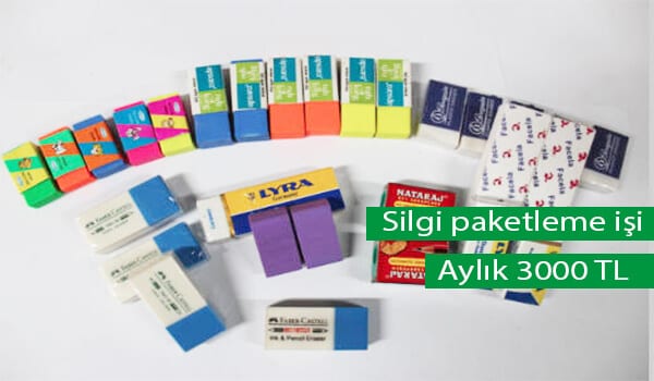 evde silgi paketleme i̇şi 1 silgi