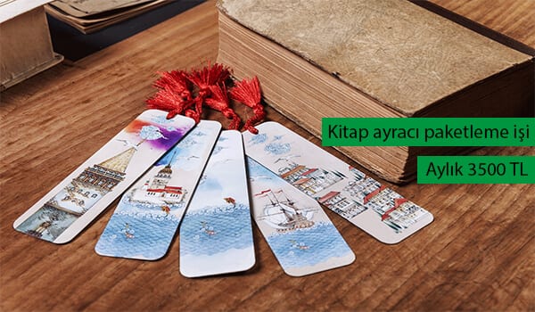 evde kitap ayracı paketleme i̇şi 1 kitap