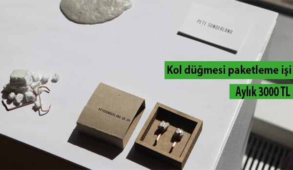 evde kol düğmesi paketleme işi 1 düğme