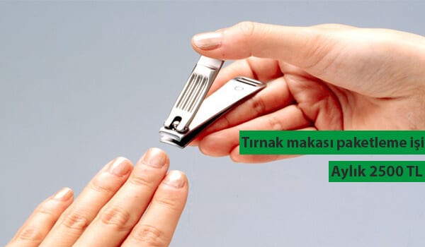 evde tırnak makası paketleme işi 1 tırnak makası
