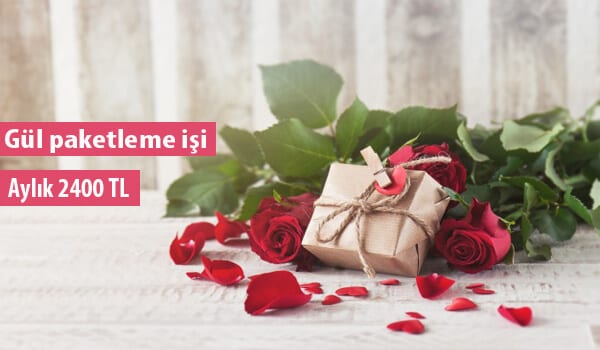 evde gül paketleme işi 1 gül