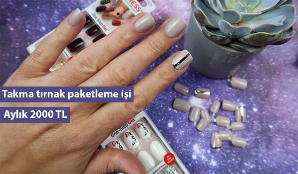 evde takma tırnak paketleme işi 1 tırnak