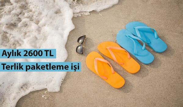 evde terlik paketleme işi 1 terlik