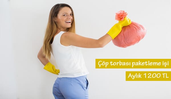 evde çöp torbası paketleme işi 1 çöp