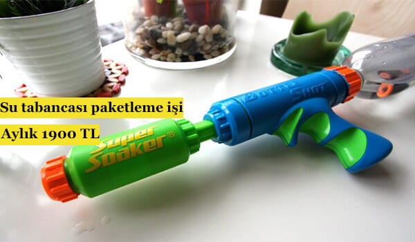 evde su tabancası paketleme işi 1 su
