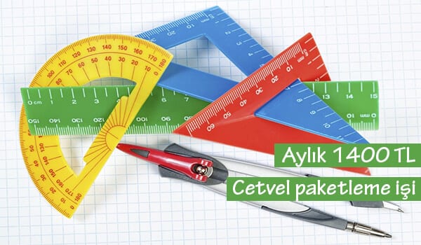 evde cetvel paketleme işi 1 cetvel