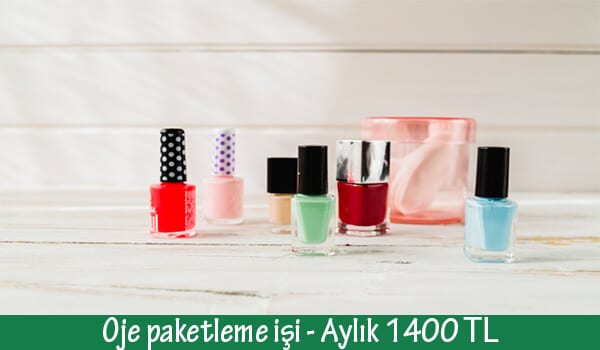 evde oje paketleme işi 1 oje