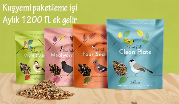 evde kuşyemi paketleme işi 1 kuş