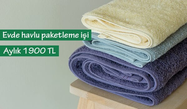 evde havlu paketleme işi 1 havlu