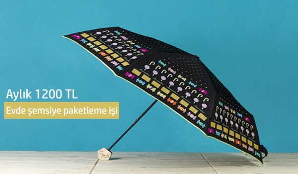 evde şemsiye paketleme işi 1 şemsiye