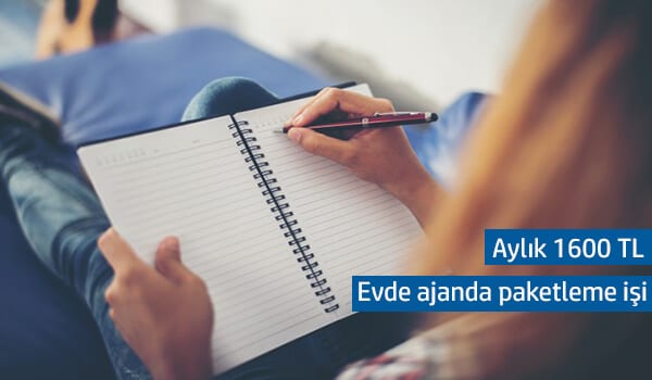 evde ajanda paketleme işi 1 ajanda