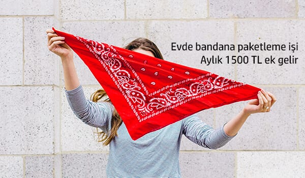 evde bandana paketleme işi 1 bandana
