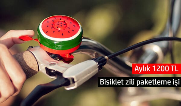 evde bisiklet zili paketleme işi 1 bisiklet