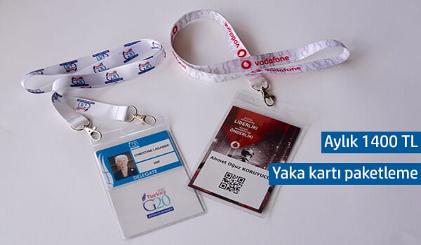 evde yaka kartı paketleme işi 1 yaka kartı
