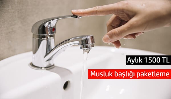 evde musluk başlığı paketleme işi 1 musluk