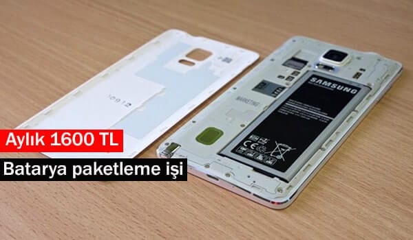evde telefon bataryası paketleme işi 1 batarya