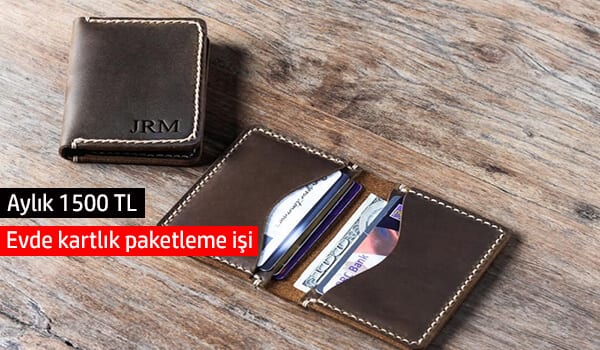 evde kartlık paketleme işi 1 kartlık
