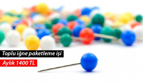 evde toplu iğne paketleme işi 1 toplu iğne