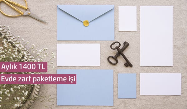 evde zarf paketleme işi 1 zarf