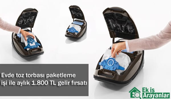 evde süpürge toz torbası paketleme işi 1 süpürge