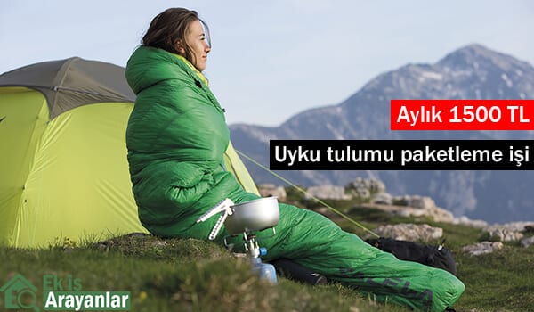 evde uyku tulumu paketleme işi 1 uyku tulumu
