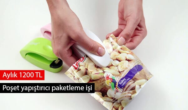poşet yapıştırıcı paketleme işi 1 poşet
