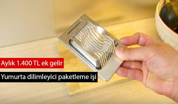evde yumurta dilimleyici paketleyip para kazanın 1 yumurta
