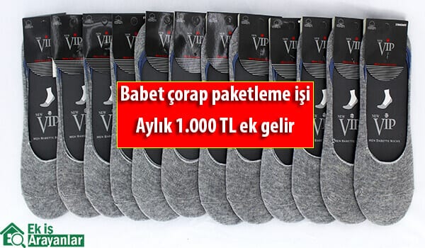 evde babet corap paketleme isi 2