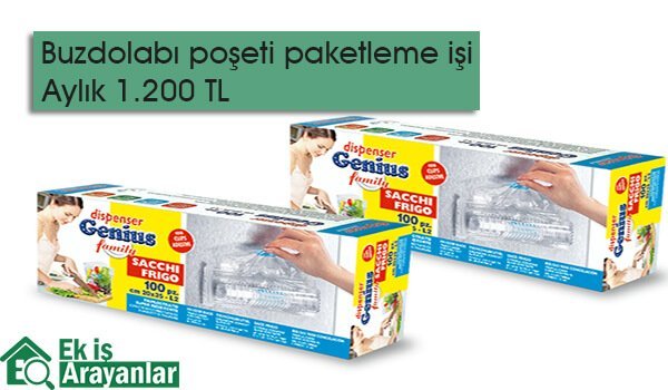evde buzdolabı poşeti paketleme işi 1 buzdolabı