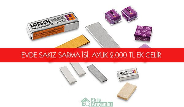 evde sakız sarma işi 1 sakız