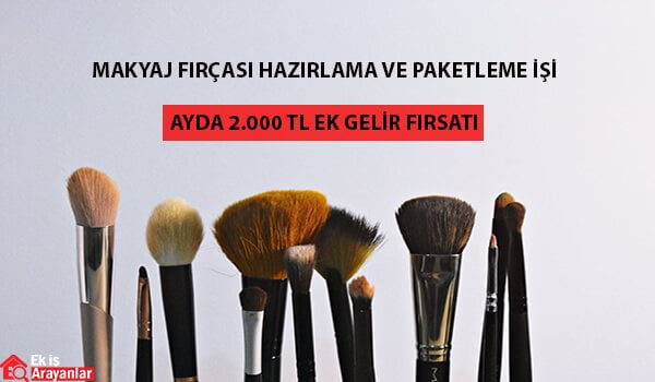 evde makyaj fırçası hazırlama paketleme işi 1 makyaj