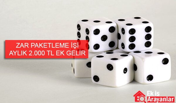 evde zar paketleme işi 1 zar