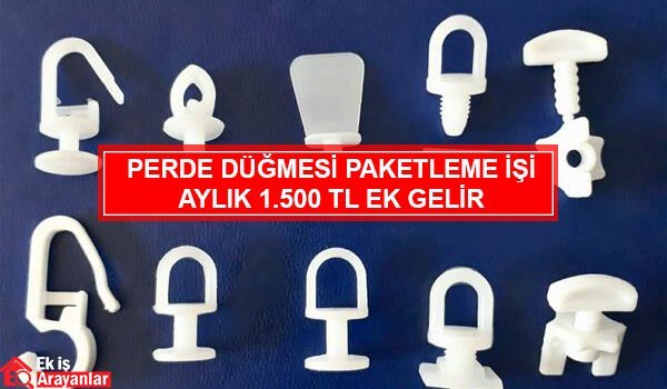 evde perde düğmesi paketleme işi 1 perde