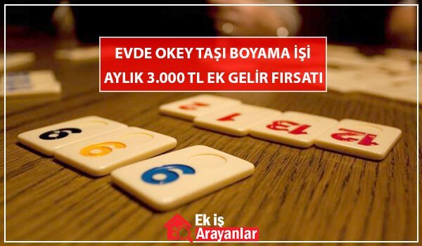 evde okey taşı boyama işi yaparak para kazanın 1 okey