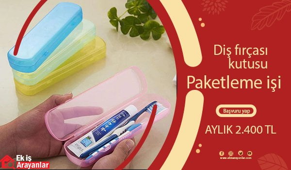 diş fırçası kutusu paketleme işi 1 diş fırçası