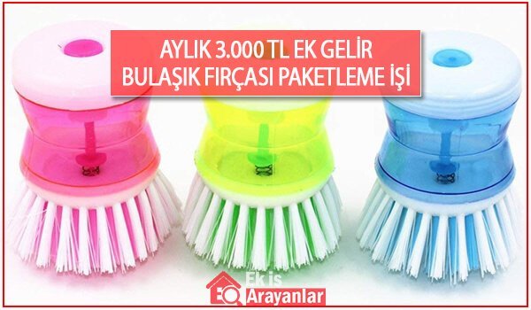 evde bulaşık fırçası paketleme işi 1 bulaşık fırçası