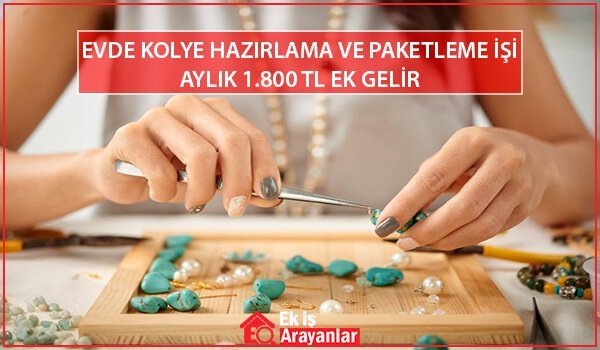 evde kolye hazırlama ve paketleme işi 1 kolye