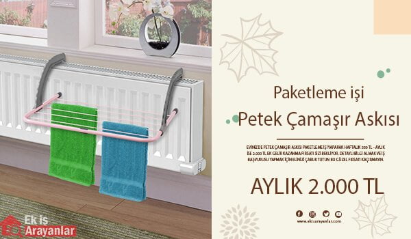 evde petek çamaşır askısı paketleme işi 1 çamaşır