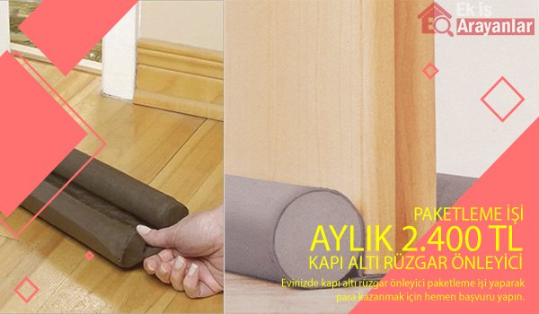 evde kapı altı rüzgar önleyici paketleme işi 1 rüzgar önleyici