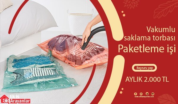 evde vakumlu saklama torbası paketleme işi 1 vakum