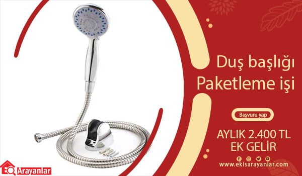 evde duş başlığı montajı ve paketleme işi 1 duş