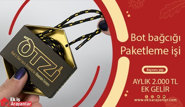 evde bot bağcığı paketleme işi 1 bot bağcığı