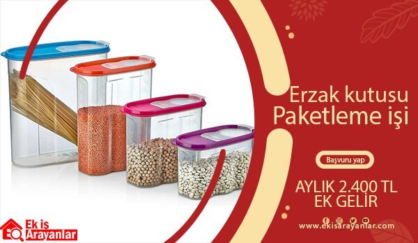 evde erzak kutusu paketleme işi 1 erzak kutusu
