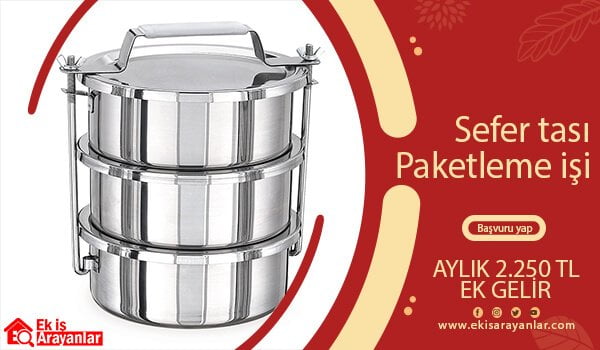 evde sefer tası paketleme işi 1 sefer tası