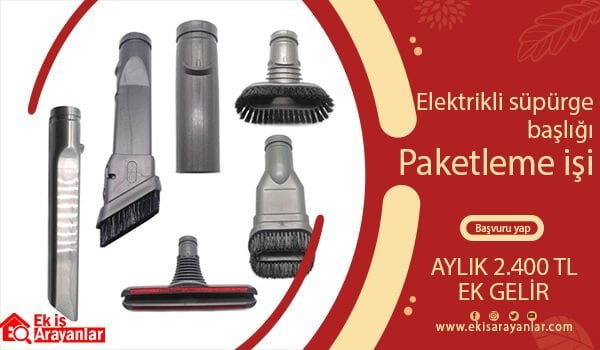 evde elektrikli süpürge başlığı paketleme işi 1 süpürge