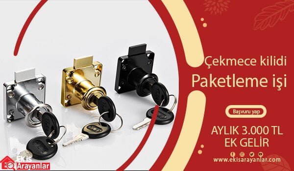 evde çekmece kilidi paketleme işi 1 çekmece