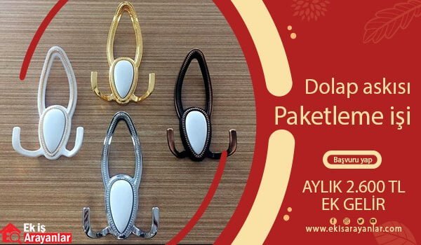 evde dolap askısı paketleme işi 1 dolap