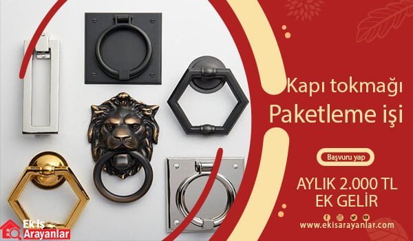 evde kapı tokmağı paketleme işi 1 kapı
