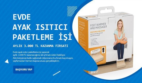 evde ayak ısıtıcı paketleme işi 1 ayak